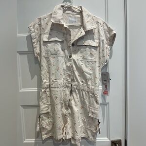 Celebrity pink shorts romper